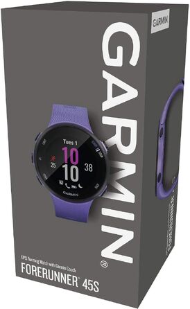 Спортивний GPS-годинник Garmin Forerunner 45 для бігу, фітнес-трекер з вимірюванням пульсу та планами тренувань (Білий, Small)