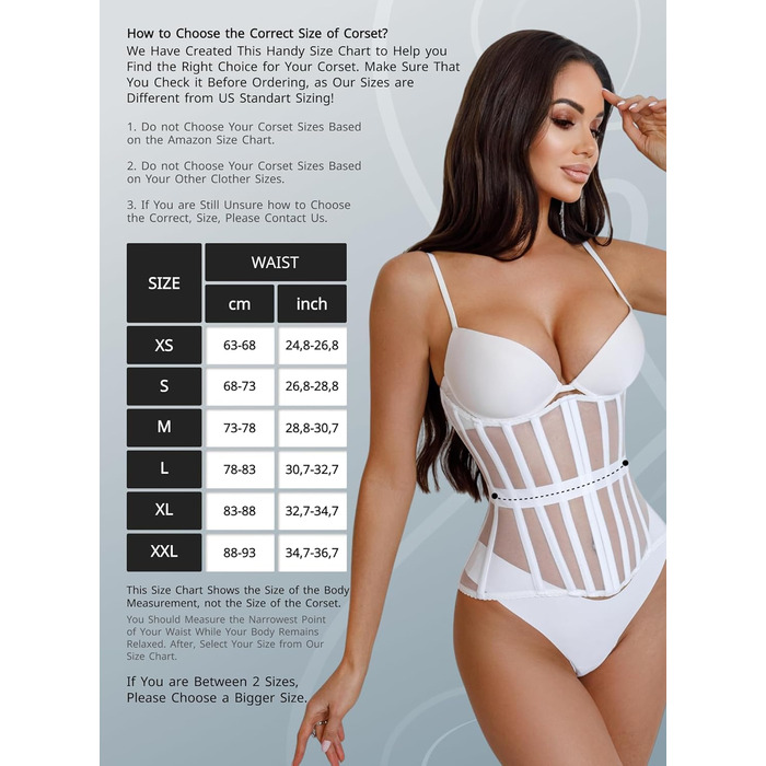 Корсет для талії Mesh-Korsett Taillentrainer для жінок, білий, розмір S