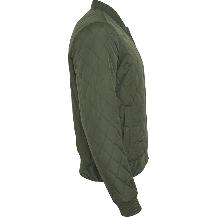 Чоловіча стібана куртка Urban Classics Diamond Quilt Jacket, оливкова, розмір 4XL