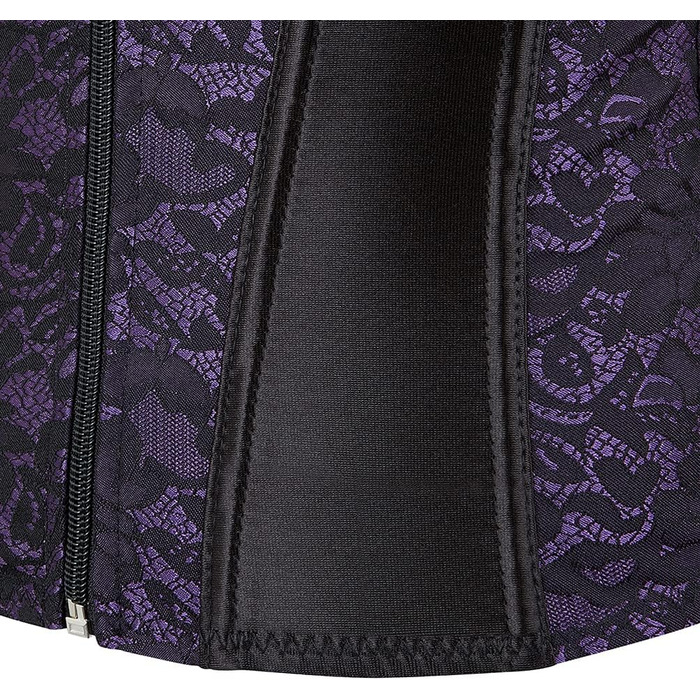 Корсет Vollbrust з застібкою-блискавкою для жінок, готичний стиль, XXL, фіолетовий