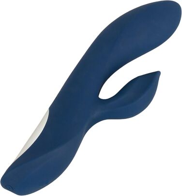 Вібратор ORION Rabbit-Vibrator: інтенсивна стимуляція, вагінальна та кліторальна, 10 режимів, блакитний, 20 см