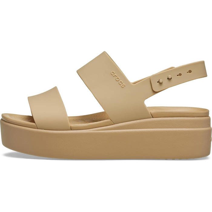 Жіночі сандалі на низькому тальці Crocs Brooklyn Wedge, колір Cashew, розмір 39/40 EU