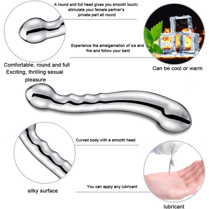 Анальний плаг Doppelkopf з металу, стимулятор G-точки, для чоловіків та жінок, 680г, 1 шт.