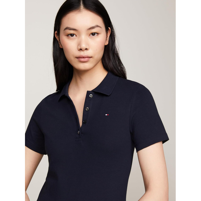 Сукня-поло Tommy Hilfiger 1985 Slim Pique, блакитна, приталений крій