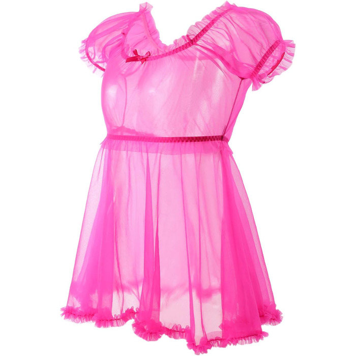 Прозора мереживна сукня-боді LittleForBig для дорослих та дітей, рожева, розмір XXL