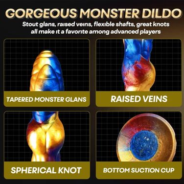 Анальний вібратор Lmgoc 23.6 см: монстр-вібратор з 7 режимами та стимуляцією простати для чоловіків та жінок