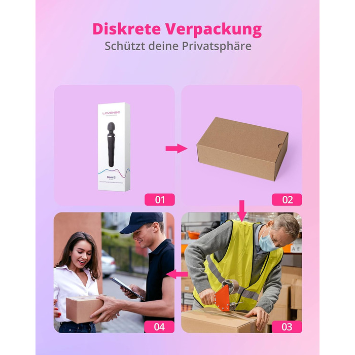 LOVENSE Domi 2: Bluetooth масажер для жінок та чоловіків з LED, пульт керування через додаток, секс-іграшка для пар, чорний