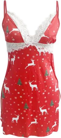 SRZYMJ Комплект сексуальної білизни для жінок: мереживний бра та сукня-бабочка. Великі розміри, червоний (S)