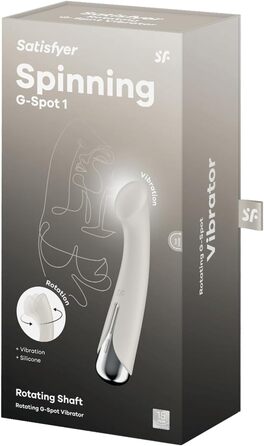 Вібратор для жіночих статевих органів Satisfyer Spinning G-Spot 1, білий | 16,5 см | 12 вібрацій та 5 програм обертання | Водонепроникний (IPX7)