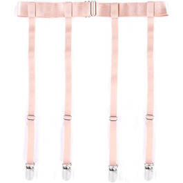 Чорний шкіряний ремінь на стегна з металевими кліпсами Aneliya Simplicity для панчіх, сексуальний дизайн