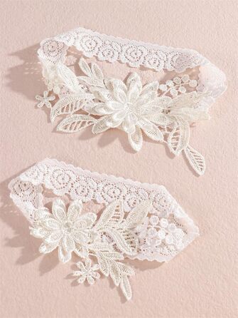 Жінські мереживні стрічки-тримачі для панчіх YUEKOPOU. 1 пара. Ідеальні для весілля, вечірки, косплею, прому.