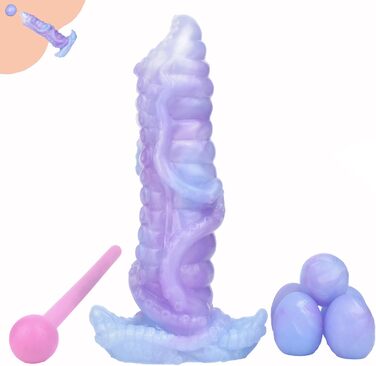 Анальний дилдо з силікону Axcroo з 5 кулями - анальні намисто, яйця, дилататор для жінок та чоловіків