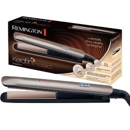Випрямляч для волосся Remington S8540 з керамічним покриттям, кератином та мигдальною олією, LCD-дисплей, 10 рівнів температури (150-230°C), чорний