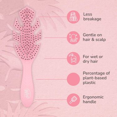 Щітка для волосся Wet Brush Go Green Detangler — екологічна розплутувальна щітка з м'якими щетинками IntelliFlex, сіра