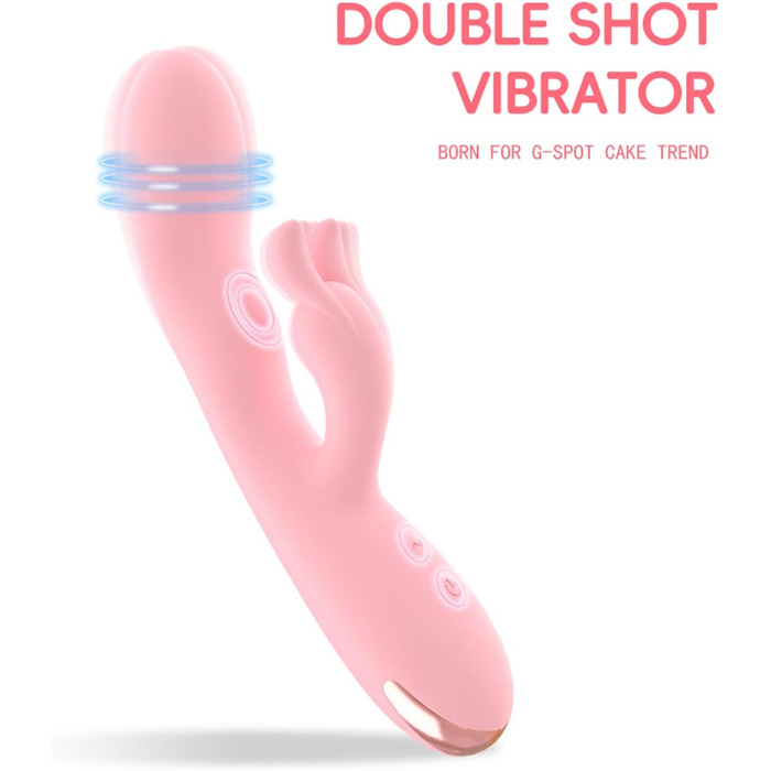 Вібратор для жінок Rabbit з 10 режимами вібрації, стимулятор клітора та G-точки, рожевий | Інтимні іграшки для дорослих