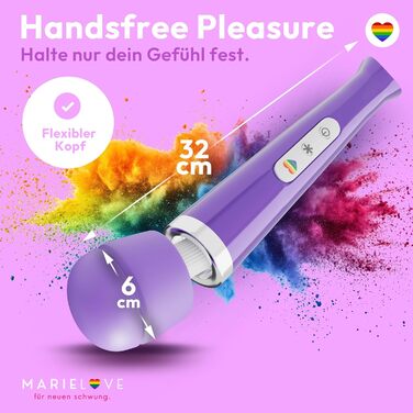 Вібратор Magic Wand для жінок з керуванням через додаток – масажер для стимуляції клітора та пар – 20 режимів, 10 інтенсивностей, бездротовий, водонепроникний, тихий (фіолетовий)