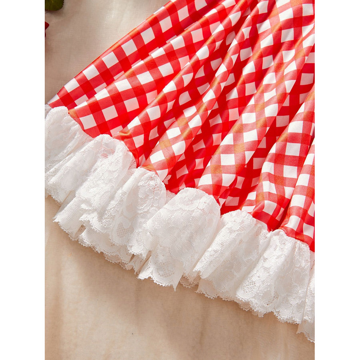 Еротичний костюм покоївниці Maid Dress, червоний, р. S