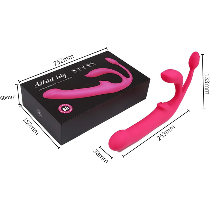 Вібратор ChicLSQ для жінок з 4 точками, без бретелек, надувний, G-точковий вібратор з 3 головками, 12 вібрацій та 3 імпульсами частоти, для лесбійок, анальний плагін