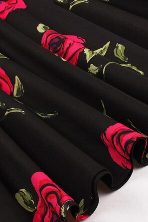 Сукня жіноча вінтажна в стилі рокабілі 50-60-х років, квіткова з мереживом, без рукавів, святкова, елегантна для повних жінок, весілля XL, колір 1b