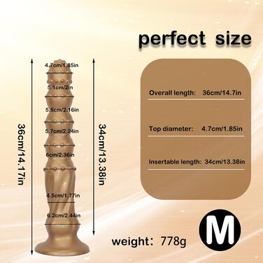 Інтимний масажер Yasexx GiantDido для чоловіків та жінок з присоскою та стимулятором ануса