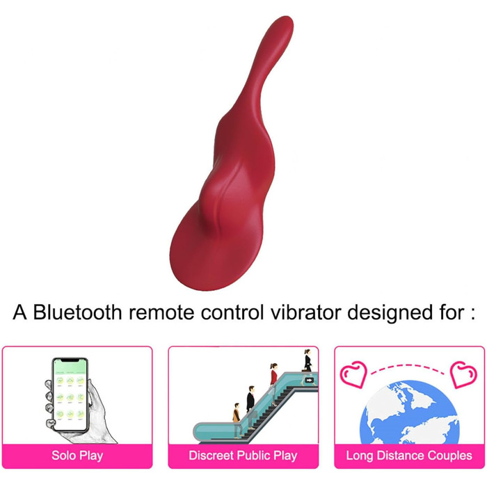Вібратор з дистанційним керуванням та керуванням через додаток, 9 режимів вібрації, для жінок, кліторальний, сексуальна іграшка, тихий, потужний