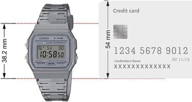 Цифровий унісекс годинник Casio Collection у сірому кольорі