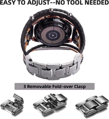 Шкіряний ремінець KONAFEI для Samsung Galaxy Watch 7/FE/6/5/4/3/Active 2, Classic (20мм), рожевий