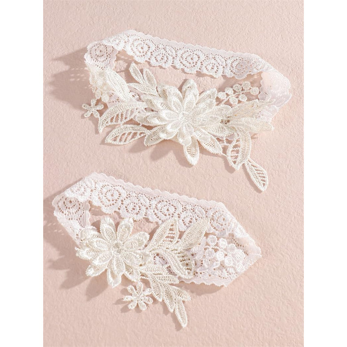 Жінські мереживні стрічки-тримачі для панчіх YUEKOPOU. 1 пара. Ідеальні для весілля, вечірки, косплею, прому.