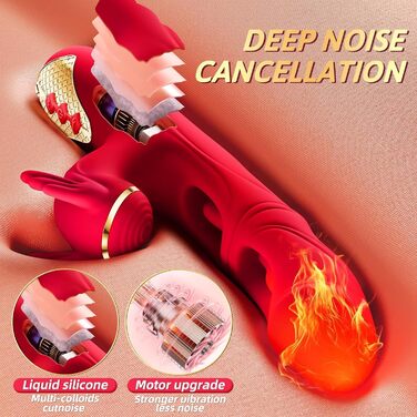 Вібратор для жінок Guspiun 4-в-1 з 7 режимів лизання та 10 вібрацій, стимулятор G-точки, кролик, для пар