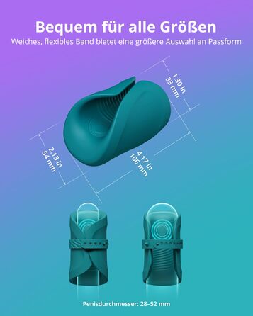 LOVENSE Gush 2 - Автоматичний чоловічий вібратор з пульсацією, керування через додаток, регульовані ремінці, для тренування витривалості