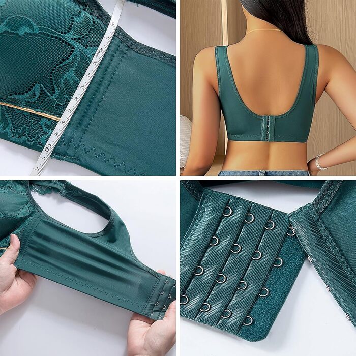 3 шт. комплект класичних мереживних спортивних бюстгальтерів CSKJ для жінок: Push Up, без кісточок, м'які, безшовні. Ідеально для спорту, сну та йоги (80C)
