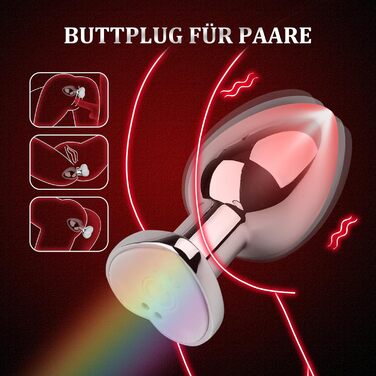 Анаlvibrator ChicLSQ з LED підсвіткою та пультом дистанційного керування Bluetooth, 9 режимів, нержавіюча сталь, для чоловіків та жінок