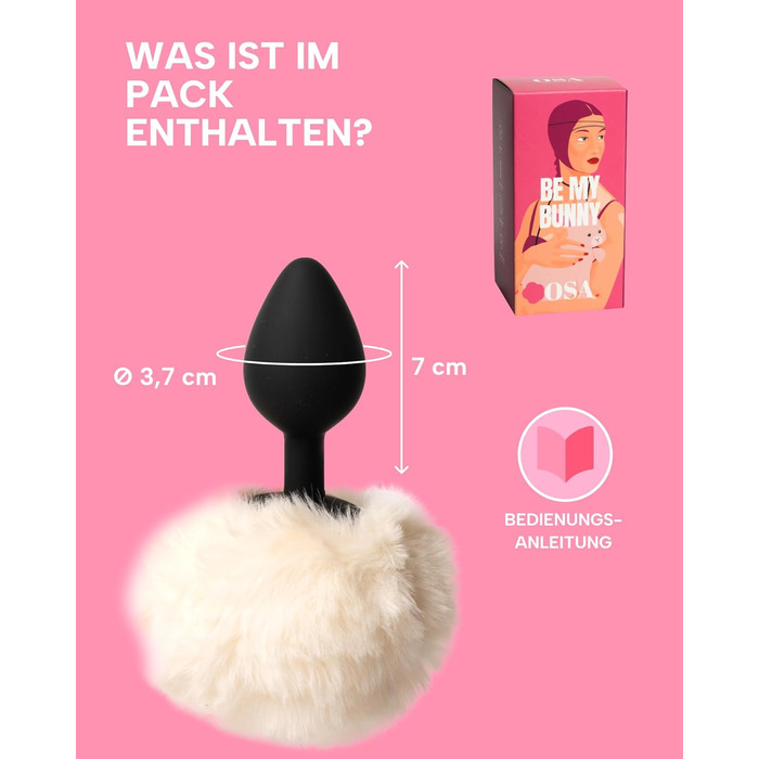 Анальний вібратор Be My Bunny з пультом, 10 режимів, USB-зарядка для чоловіків та жінок