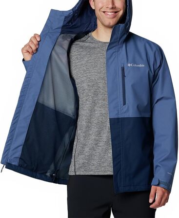 Чоловіча водонепроникна куртка Columbia Hikebound II, темно-сіра з синім (Dark Mountain/Collegiate Navy), розмір M