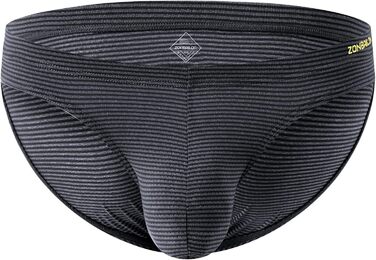 Чоловічі шорти ZUOAIYIN з великою кишенею. Сексуальна білизна для чоловіків, під одяг. Еластичні шорти з спандексу, поліестеру, еластану (9221). Чорний, сірий (M)