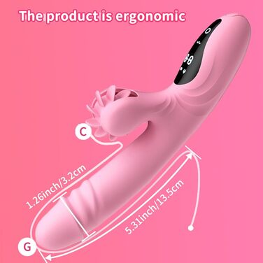 Вібратор для жінок Rabbit з 9 функціями та режимом нагріву (рожевий)