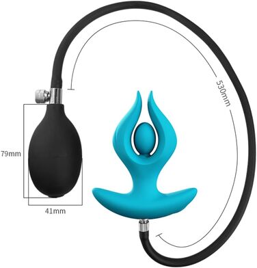 Анальний вібратор Jpscor з повітряним насосом, 10 режимів, для чоловіків та жінок, синій