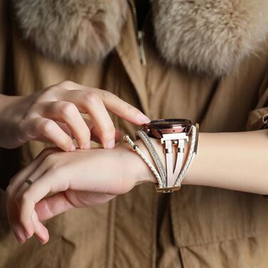 Шкіряний ремінець KONAFEI для Samsung Galaxy Watch 7/FE/6/5/4/3/Active 2, Classic (20мм), золотий