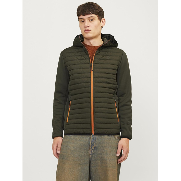 Чоловіча гібридна куртка JACK & JONES Mae Hybridjacke, колір Rosin/Marmelade, розмір XXL