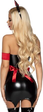 Костюм медсестри Leg Avenue Naughty Nurse, чорний, червоний, розмір M
