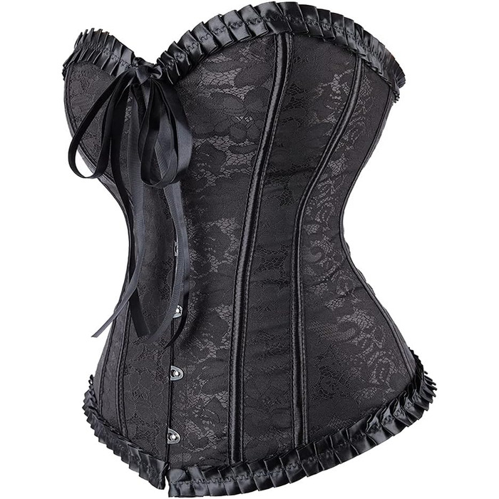 Корсет Grebrafan для жінок: чорний, мереживний, класичний (28-30)