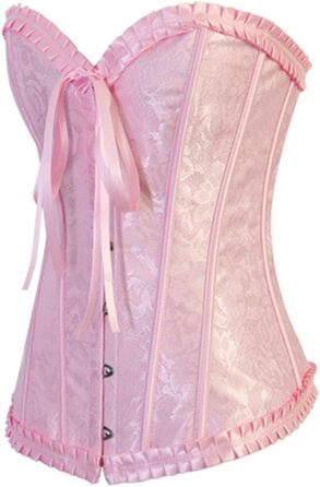 Корсет Grebrafan для жінок: сексуальний, з мережива, класичний (28-30, рожевий)