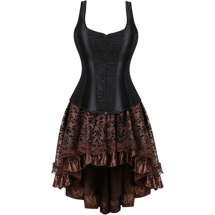 Жіноче корсетне бюстгальтер (корсет) великих розмірів, готичний стиль, вінтаж, чорний, розмір L