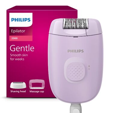 Епілятор Philips Series 2000 BRE237/00 мережевий, пристрій для видалення волосся, чорний