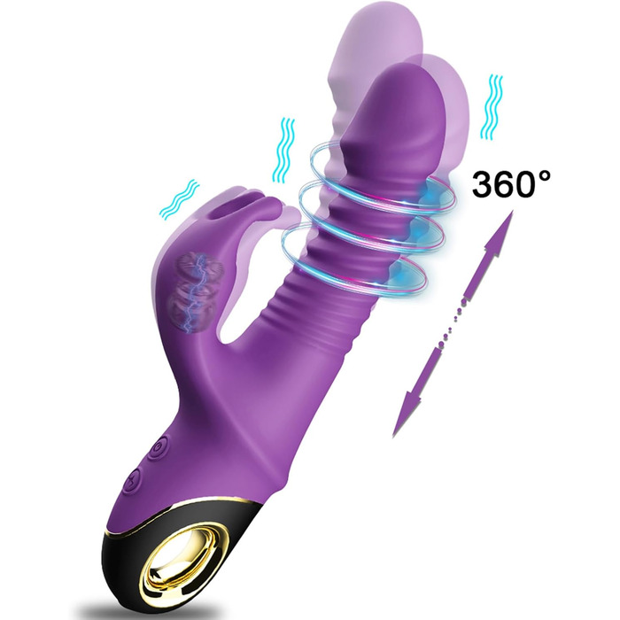 Вібратор для жінок з вібрацією клітора та G-точки, анальний вібратор, секс-іграшка з 9 режимами вібрації, для пар