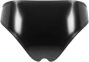 Сексуальна жіноча білизна GRRKDFQ: труси-сліпи з блискавкою (чорний, XL)