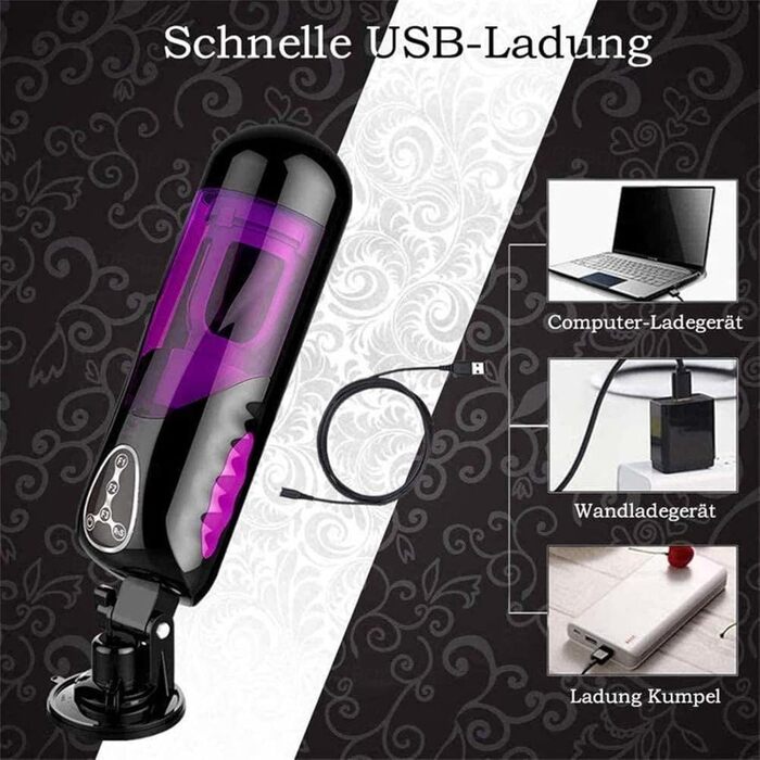 Електричний мастурбатор-чаша з 10 режимами ротації, телескопічною функцією та нагріванням для чоловіків