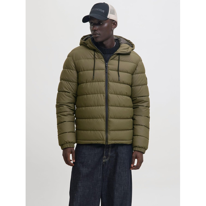 Чоловіча стібана куртка JACK & JONES (розмір L, колір Grape Leaf)
