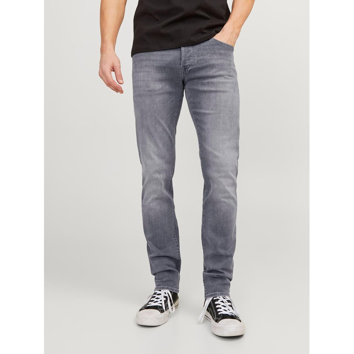 Чоловічі джинси Slim Fit Jack & Jones JJI GLENN JJICON (Сірий денім, 32W/34L)