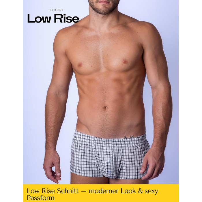 BIMONI Боксер чоловічий з бавовни, низька посадка, сексуальний, труси, білий, розмір M